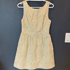 Ark & Co Cream and Gold Mini Dress
